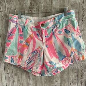 Lilly Pulitzer Out To Sea Callahan Vibrant Sailboat Resort Preppy Shorts 10